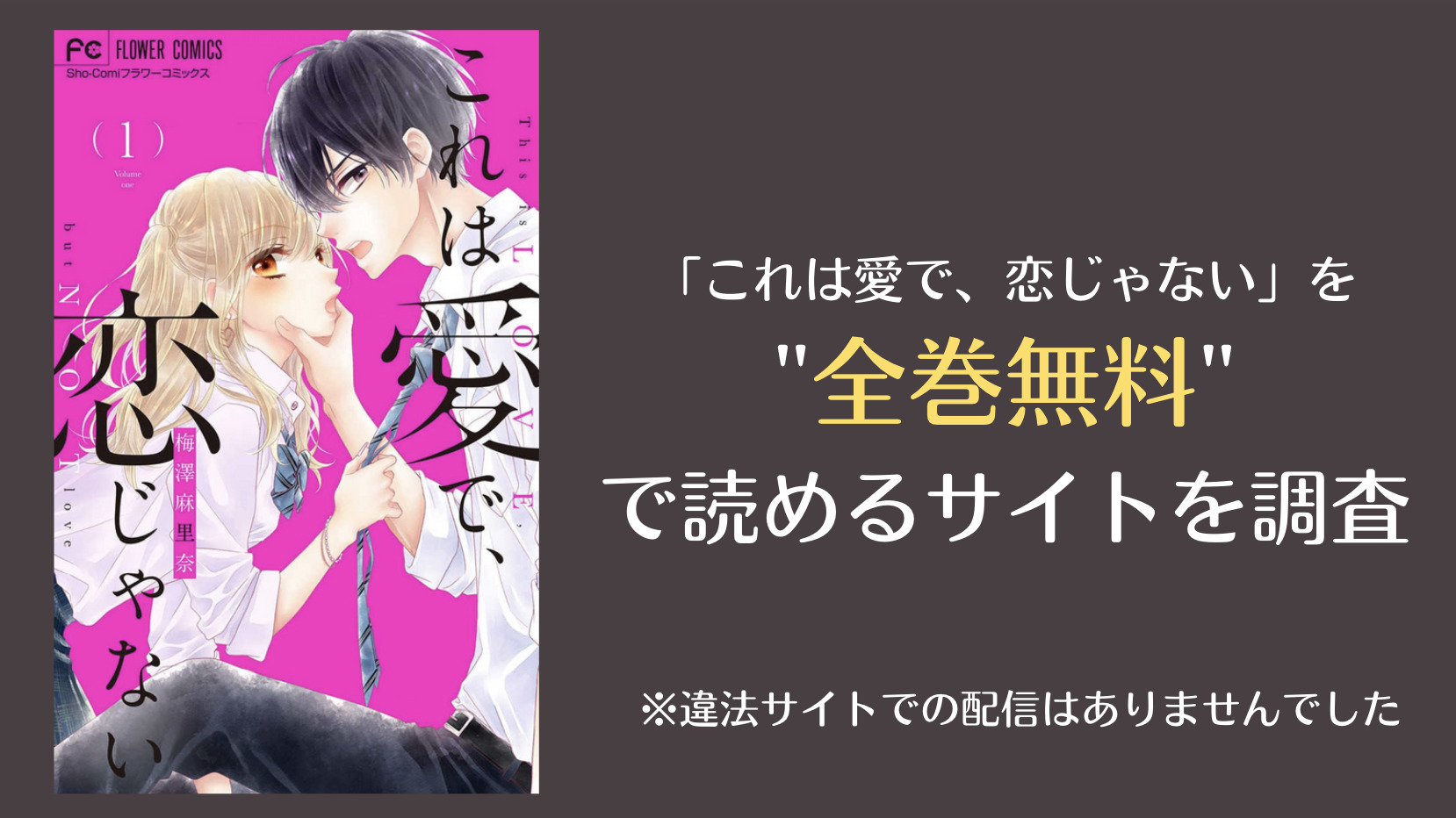 これは愛で 恋じゃないは漫画バンクやrawで全巻無料で読める